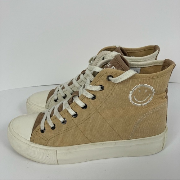 American Eagle Platform Smiley® Colorblock Embroidered High-Top Sneakers Sz 7 - Picture 2 of 16